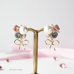 揺れるリボン♡﻿pink&gray jewelry bijouピアス