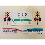 お誕生日　新幹線連結お祝いセット（ひらがな）&フォトフレーム