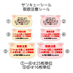 送料無料！豚型 サンキューシール / 取扱注意シール ブタ ぶた
