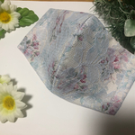 【夏マスク】 花柄レース　接触冷感　女性向けマスク