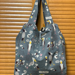 大きなエコバッグ（ハシビロコウ）グレー