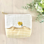 ★ご専用★いつも一緒♡マチつきポケットティッシュポーチ＊10＊Soyokaze mimoza×check