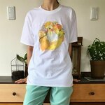 <SALE!!10%OFF>☆プレゼントおまけ付き☆オカメインコのイエローリースTシャツ🍌🥭🌽【Mサイズ】