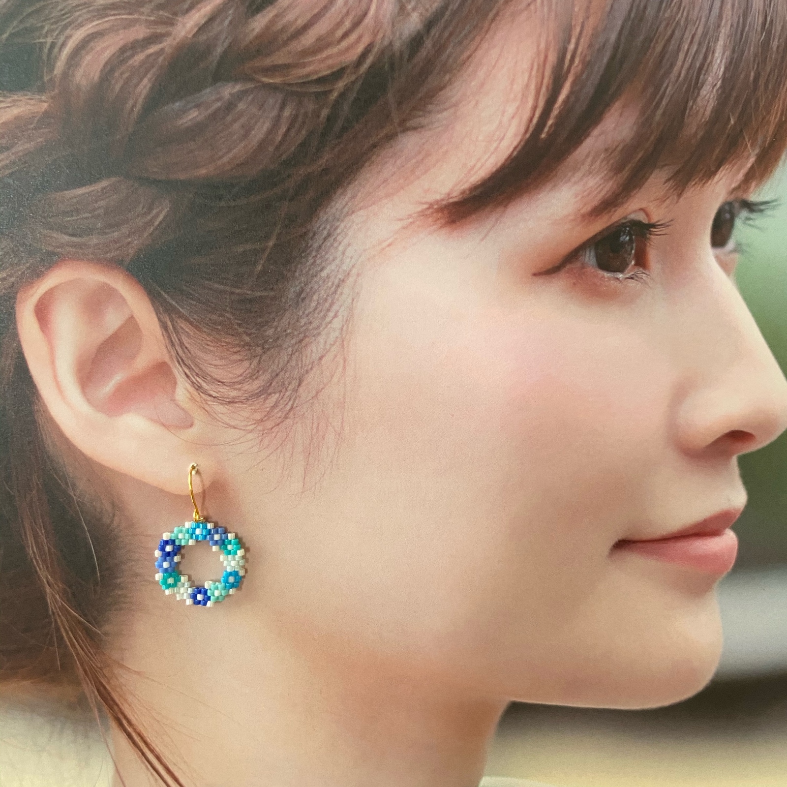 デリカビーズのお花のリースピアス[全3色] - Queue de Lapin | minne