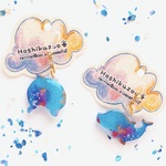 【片耳販売】イルカさんのイヤリング/ピアス（星空水族館シリーズ）