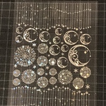 封入シート　星のカーテン(黒）シルバースター箔押し