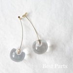 2pcs さくらんぼ チェリー ピアス クリア