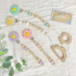 【お名前入り】Flowerクリップおしゃぶりホルダー