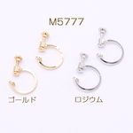 M5777-R 6個   デザインイヤリング ネジバネ式 フープ 丸型A 15mm 3×【2ヶ】