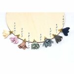 C059-6 20個   タッセルチャーム スウェードお花 金具付 2×【10ヶ】