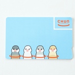 文鳥さん達のICカードステッカー1枚