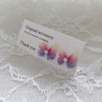 送料無料✴︎アレルギー対応✴︎再販♡pearl small double chiffon butterfly ピアス・イヤリング