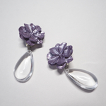 花と雫イヤリング（earring）