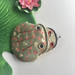 カエル ケロがま口 親子 ☆金襴朱色の蝶☆