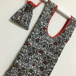 正絹お着物リメイク　お花柄　ハンドメイドエコバッグ