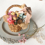 くすみピンク ナチュラル 花かご ✳︎dried flower arrangement ＊