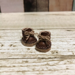 プチブライス　ハートの編み上げブーツ　茶
