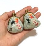 きんぎょの刺繍の豆がま口ポーチ☆オーダー品