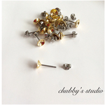 【再販】チタンポストピアス&キャッチ 6㎜碗皿付き 
