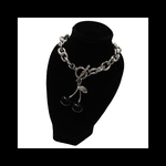 再販【BLACK@Cherry_chain ネックレス。】ブラック チェリー さくらんぼ チェーン 大きめ 量産型 闇 個性的 ダーク メンヘラ パンク ロック 病みかわいい ゴシック