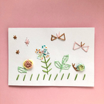 【動画つき】子ども紙刺繍キット「のはら」