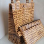 ラミネート生地のミニトート＆マスクポーチのセット（トリックバスケット）【送料無料】