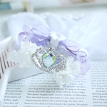 【再販】ティアラ付きプリンセス花冠3-2（パープル）　うさぎ花冠 　Ｓサイズ　 ペット用
