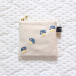 〈10㎝ファスナー〉クラゲ刺繍ポーチ