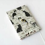 文庫本ブックカバー　ブロックキャット