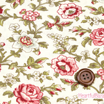 USAコットン moda La Rose Rouge フェリシテ パール 生地 布 花柄