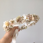 【Flower crown】ドライフラワー　プリザーブドフラワー　花かんむり　花冠　キッズ　ベビー　ピンク　結婚式　前撮り　ナチュラル　