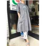 新品　しじら織ワンピース　リメイク素材