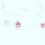 【アレルギー対応】【スワロフスキー】 お花ピアス・ノンホールピアス
