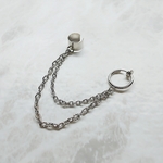 No.11 シンプル2連チェーンⅡ（フェイクピアス×イヤーカフ×チェーン）片耳用