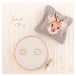 ひとつぶクローバー♡ホワイトシェル ビーズ刺繍