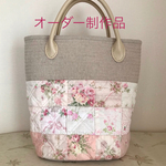 オーダー品です♪パッチワーク♪バケツ型バック♪H