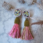 パレードスペシャル⑩【手刺繍のピアス/イヤリング】タッセル 華やか ハレ 8/10