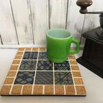 タイルプレート(鍋敷)(大判四角)：～モロッコ柄～