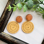 wood × レース編みサークル yellow