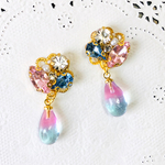 ⊿ 《マーメイド》ビジュー ハンドメイドピアス #238