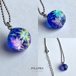 14㎜　打ち上げ花火 雲レジンペンダント 