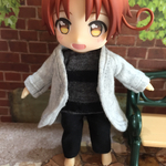 ねんどろいどどーる 服☆グレーロングカーディガンセット