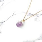 天然石ネックレス◇《アメジスト（紫水晶）・ゴールド》