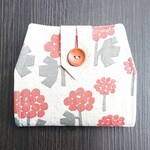 ▼仮置きマスクケース▼  北欧テイスト／mizutama flower(ナチュラル スモークレッド) 