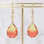 キラッキラッ✨ドロップのピアス～イエロー&オレンジ～