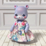 cocoriang poi ピンクの花柄サロペットワンピース