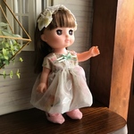 レミンちゃんソランちゃんメルちゃんサイズドレス★リバティふんわりワンピースリバティタナローンリボン
