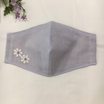 夏仕様　内側シルクお花の刺繍マスク　再販③