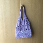 レトロなパイナップル模様の手提げバッグ