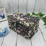 ＜再販＞限定色！リバティ生地使用　オシャレなマスクボックス（イルマ　数量限定ブラック＆ピンク）